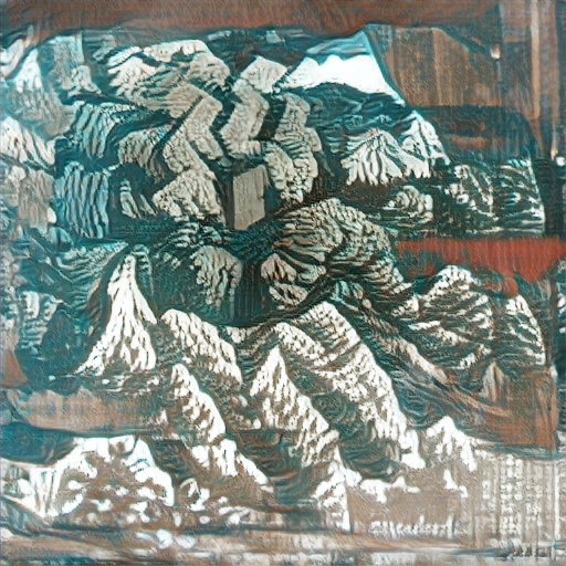Mountain, woodblock print